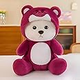 Bateu Cute Teddy Stuffed Animals Plush Toys | Soft Toys for Kids Girls Teddy Bears Plush Toys for Children and Adults (Wine Red) 25cm