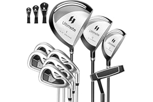 LIFEZEAL Set di 9 bastoncini da golf da uomo, set completo di mazze da golf con driver in lega, legno di strada 3#, ibridi 4#, ferri 6#, 7#, 8#, 9# e P#, Putter e coperture per teste