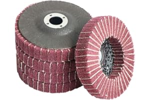 FPPO 5Pcs 4.5" x 7/8" Nylon Fiber Flap Disc Polishing Grinding Wheel,Scouring pad Buffing Wheel for Angle Grinder, Polishing Tools (Grit 240)