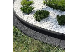 KEBONDS 1m FlexiBorder Garden Edging in Grey - H8cm - by EcoShape