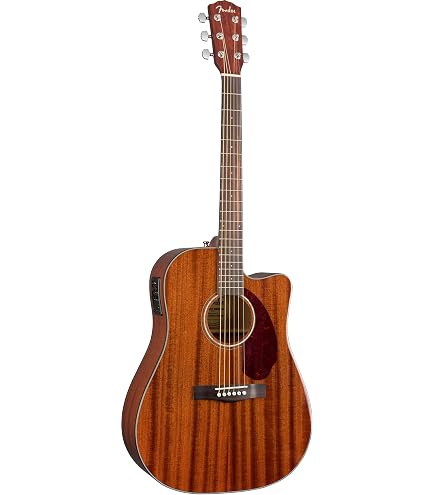 Fender CD-60SCE Dreadnought Guitarra Acústica Electrificada, Caoba