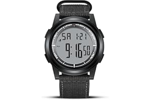 HANPOSH Mens Watches Digital Watches for Men Stopwatch 30M Waterproof Sports Watches Military Wrist Watches with LED Backlight/Alarm/Timer/Date