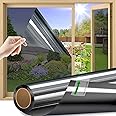 One Way Window Privacy Film,Window Tint for Home,Window Daytime Privacy Mirror Static Cling Film Sun Blocking Heat Control Anti-UV Reflective Glass Sliding Door Tint