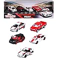 Majorette Toyota Racing Toy Cars (Gift Set of 5 Cars) - Metal Model Cars with Freewheel and Suspension, Each 7.5 cm, Car Toy for Children from 3 Years