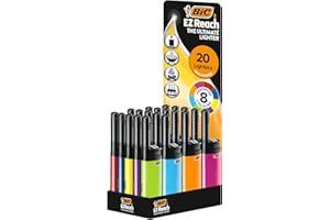 ‎BIC BIC EZ Reach Stabfeuerzeug J38 mit 3,5 cm langem Stab, „Das ultimative Feuerzeug“ - 20 Stück im Tray