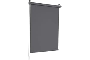 Sonello Verdunkelungsrollo Klemmfix ohne Bohren 95cm x 130cm Grau Verdunklungsrollo Fensterrollo Rollo Seitenzugrollo Klemmrollo für Fenster & Tür