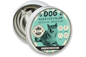 Pirbright Pet Company Silicon Natural Flea and Tick Collar Treatment for Dogs Adjustable 8 Months of Tick Protection for Puppies, Lice and Tick Repellent
