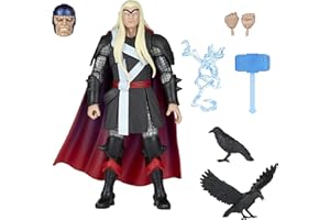 Marvel Hasbro Legends Series, Thor Araldo di Galactus, Action Figure collezionabile da 15 cm, Giocattolo Ispirato ai Fumetti, con 6 Accessori e 1 Parte Build-A-Figure, Multi