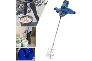 ROYALSWILL 2600W Rührwerk Farb-Mörtelrührer 1500U/min Ø 120mm 6-Gang-Getriebe M14 Mischer Betonrührer Rührer Rührgerät Mörtel Betonrührer für Farbe,Putz & Estrich,Mörtelrührer