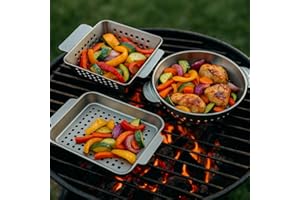 HeRo24 Gourmet BBQ System Lot de 3 wok à légumes
