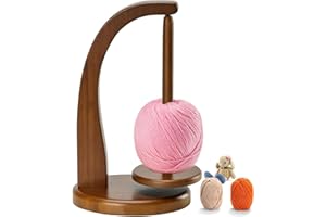 ‎NECBAOA Wollabwickler, Wollhaspel Rotierender Magnetischer Holz Wollknäuelhalter, Garnrollenhalter Wollabwickler Wollhalter Wolle aufwickler für Häkel- und Strickzubehör-Oma, Muttertag Geschenk