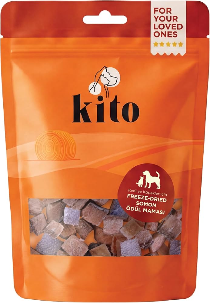 Kito Freeze Dried Somon Köpek Ödül Maması%100 Doğal, Glutensiz 30 gr(Dog Treat)