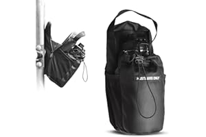 Hustlers Only Magnetic Bag for Gym, PU Rubber Coated 600D Polyester Magnetic Gym Bag for Running, Lockable Protection, Side Stretch Pockets for Phone & Keys Sling Water Bottle Bag Black