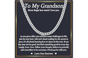 EPIRORA Mens Cuban Chain Necklace Gifts for Boys & Men - Happy Birthday, Christmas Presents