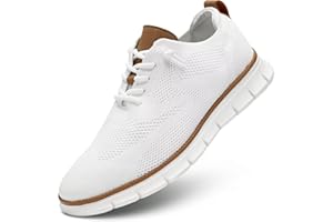 KEEZMZ Mens Business Oxford Shoes Mesh Casual Sneakers Lightweight Breathable Work Office Dress Shoes Comfortable Walking Trainers for Men