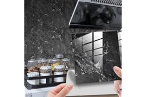 HORIWE Fliesenaufkleber Marmorierung 15x15cm Wandfliese Aufkleber 20 Stück PVC Fliesensticker Fliesen Folie Selbstklebende Tapete Wasserdicht Wandaufkleber für Küche, Schrank, Möbel, Tisch