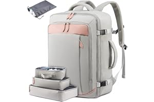 LOVEVOOK Sac à Dos Cabine Grand 42L, Sac Voyage Cabine Expansible, Bagage à Main, Sacs à Dos pour Ordinateur portable 15.6,17 Pouces Imperméable, Sac à Dos Femme Homme pour Affaires Travail