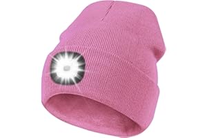 Deilin LED Mütze mit Licht,Outdoor Hüte für Herren Damen,Beleuchtete Mütze Aufladbar USB Stirnlampe,Winter Herren Mütze Warme Witzige Geburtstagsgeschenk Mann Camping Gadgets für Angler Laufen Wandern