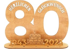 EUES Gästebuch Geburtstag Holzschild, 2023 Holz-Schild Gästebuch, Geburtstag Mann&Frau, Geburtstag Jubiläum, Deko Zahlen 80 Jahre mit Jahreszahlen, Für Geburtstagsdeko, Gästebuch Hochzeit (80)