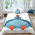 LENTLY Twirlywoos 3D for Childrens And Adults Printed Duvet Cover Set with Pillow Cases Quilt Bedding Set 2 Piece Set Quilt Cover Single（135x200cm）