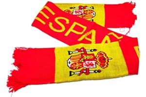 ACAN Tradineur - Bufanda con diseño de la bandera de España - Fabricado 100% Acrílico - Deporte, golf, adulto, unisex, talla única - Color rojo y amarillo.