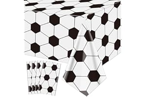 PTECDROTS Football Tablecloths, Football Pattern Party Table Cover, Rectangular Sports Ball Table Covers, for Kids Boys Football Theme Fan, Sports Event, Game Day, Football Birthday Party Supplies, 130 x 220cm