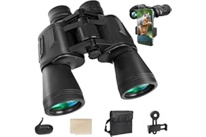 NICEJOOE 20x50 High Power Binoculars for Adults - BAK4 Prism FMC Lens HD Waterproof Large Eyepiece Binoculars for Bird Watching Portable and Waterproof Binoculars for Stargazing Football Sightseeing