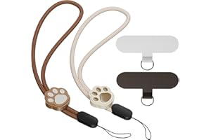 SURDOCA Cordon de téléphone réglable, sangle de poignet d'appareil photo, dragonne en nylon, dragonne de téléphone, sangle de téléphone anti-vol, lanière pour écouteurs, clé USB, badge