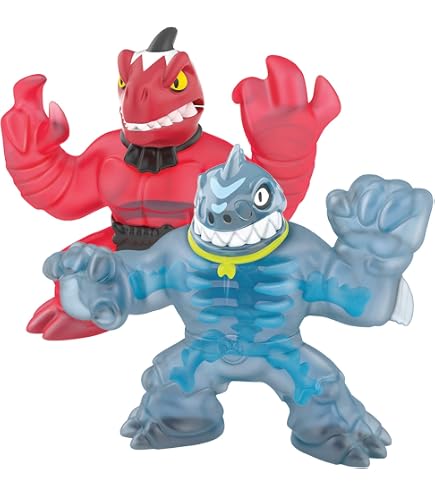 Goo Jit Zu Heroes Power Dino - Verapz Il Velociraptor - Action Figure Super Elastica Con Attacco A Morso - Giocattolo Per Bambini