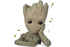 thematys Pot de Fleurs Baby Groot - 14x11x7cm - Idéal pour Déco & Stylos, Design Iconique, Cadeau Parfait pour Fans