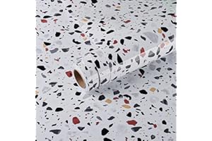 VEELIKE Papel Pintado Granito Gris 40cm x 900cm Papel Adhesivo Encimera Cocina Papel Tapiz Autoadhesivo Pared Papel Adhesivo para Muebles Vinilos Pared Decorativos Papel de Pared Baño Salon Comedor