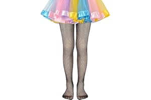 YUNHENTONG Collant Resille Noir Enfant Fille Collant Noir Fille Collant Résille Enfant Bas Resille Collant Enfant Fille 7-12 Ans Représentation sur Scène, Fête à Thème, Cosplay