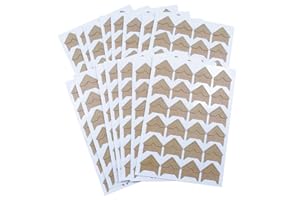 YXJDWEI Generic RADG 15 Blatt Fotoecken Selbstklebende Etiketten Retro Packpapier Album 360pcs Aufkleber für Foto Schutz DIY Fotoalbum Scrapbook Braun, Acrylic