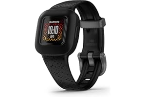 Garmin Vivofit Jr.3 (Black), Orologio e Activity Tracker per Bambini, Display a colori, Passi, Sonno, Cinturino in silicone, App interattiva, Autonomia fino a 1 anno, 4+