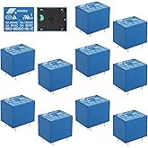 12 Pcs PC Board Relay 5 Pin PC Relay SRD-05VDC-SL-C Power Relay, 5 Pin Terminals 5V Relay for Car Motorcycle Industrial Contr