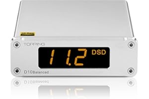 KGUSS Topping D10 Balanced HiFi DAC USB Decoder ES9038Q2M DAC TRS/XLR Output XMOS XU208 PCM384KHz DSD256 Mini Desktop DAC Digital-Analog-Converter Sliver