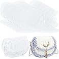 WADORN 6 pcs Clear Plastic Mesh Canvas Sheets for Embroidery, 42.5x23 CM DIY Needlepoint Embroidery Blank Canvas Sheets Form Cross Stitch for Acrylic Yarn Crafting, Knit and Crochet Projects
