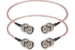 BOOBRIE RG316 Kabel BNC Męski do Męskiego 30CM 2 Pcs BNC Coaxial Cable RG316 50Ohm BNC do BNC Male Cable HD-SDI Cable for CCTV DVR Video Signals Antenna Portable Amateur Radio Scanner