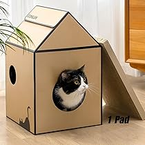 Cardboard Cat Scratching Playhouse Cat Scratching Pad Cat House