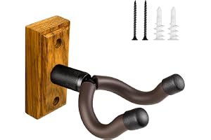 DIDA Gitarr väggmontering, massivt trä gitarrhängare, gitarrtillbehör, roterbar U-formad ädelträ gitarrhållare krok för akust