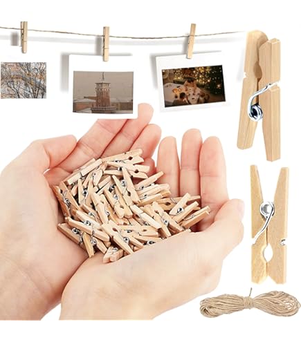 Idena - Set Di 45 Mollette In Legno Miniatura Per Fai Da Te E Decorazioni, 2.8 Cm - Foto 8