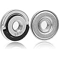 2Pcs Grinder Locking Nut Angle Grinder Flange Nuts 5/8 Quick Clamping Nuts Grinder Flange Locking Nut Metal Angle Grinder Nut for Replacement/Fixing Cutting Discs(1.77 Inches in Diameter)