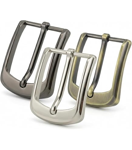 EceoThsy 2 de Boucle de Ceinture de Rechange en Cuir Noir de 3,8 cm, Alliage de Zinc Résistant et Sans Nickel, Avec Vis de Raccordement Incluse boucle de maintien en cuir de
