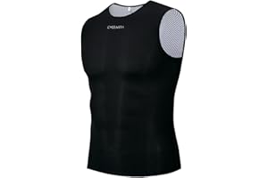 CYCEARTH Hommes Cyclisme Gilet Base Couche sans Manches sous-Vêtements Vêtements Vélo Sports de Plein Air Shirt Maillots