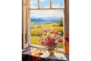 DIAMOND PAINTING FAN HOUSE Fan House Dipingi con i Numeri per Adulti, Paint by Numbers Kit di Pittura acrilica Fai-da-Te per Adulti Principianti Facile su Tela,Hobby Creativi Adulti Decora la casa Regalo 40 x 50cm