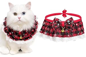 Kesote Hundekostüm Weihnachten Weihnachtskostüm Hund Kostüm Katzen Halstuch Hunde Einstellbar Hundeschal Weihnachten Bandana Weihnachtsschal Katze für Klein Mittler Groß Welpen