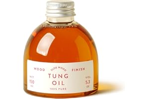 SLOE WOOD Pure Tung Oil - Premium Natural Wood Sealer for Beautiful Wood finishes & Traditional Woodwork | Waterproof, Food-Safe - Interior, Furniture, Outdoor 250ml, 500ml (Clear, 150ml)