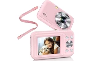 LECRAN Digital Camera,Compact Cameras Digital FHD 1080P 44MP Mini Vintage Vlogging Camera Digital with 2.4" LCD Rechargeable 16X Digital Zoom,Travel Digital Cameras for Students, Children, Beginners