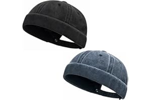 Initlove Docker Hat for Men Vintage Brimless Sailor Hat Beanie Cap