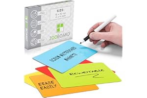 2DOBOARD Etichette Magnetiche Scrivibili - 15 x 10 cm Calamite Colorate - 25 pezzi – Scrum Cards - Kanban Board, Scrum Board o Lavagna Magnetica per Frigorifero (Mix - 5 colori)